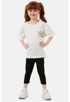 LELA REGULAR FIT T-SHIRT AND LEGGINGS - Leggings - White, Niños