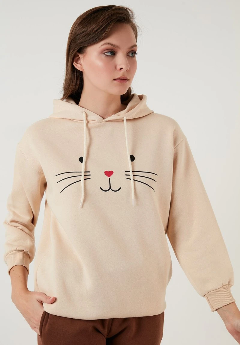 LELA Jersey Con Capucha - Stone Colored, Mujer 1 LELA Jersey Con Capucha - Stone Colored, Mujer