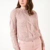 LELA CREW NECK JUMPER 4615106 - Jersey De Punto - Powder Pink, Mujer