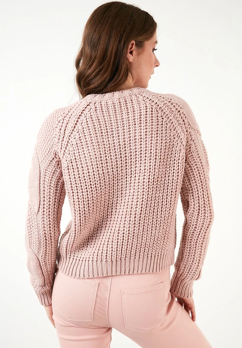 LELA CREW NECK JUMPER 4615106 - Jersey De Punto - Powder Pink, Mujer 3 LELA CREW NECK JUMPER 4615106 - Jersey De Punto - Powder Pink, Mujer - Imagen 3