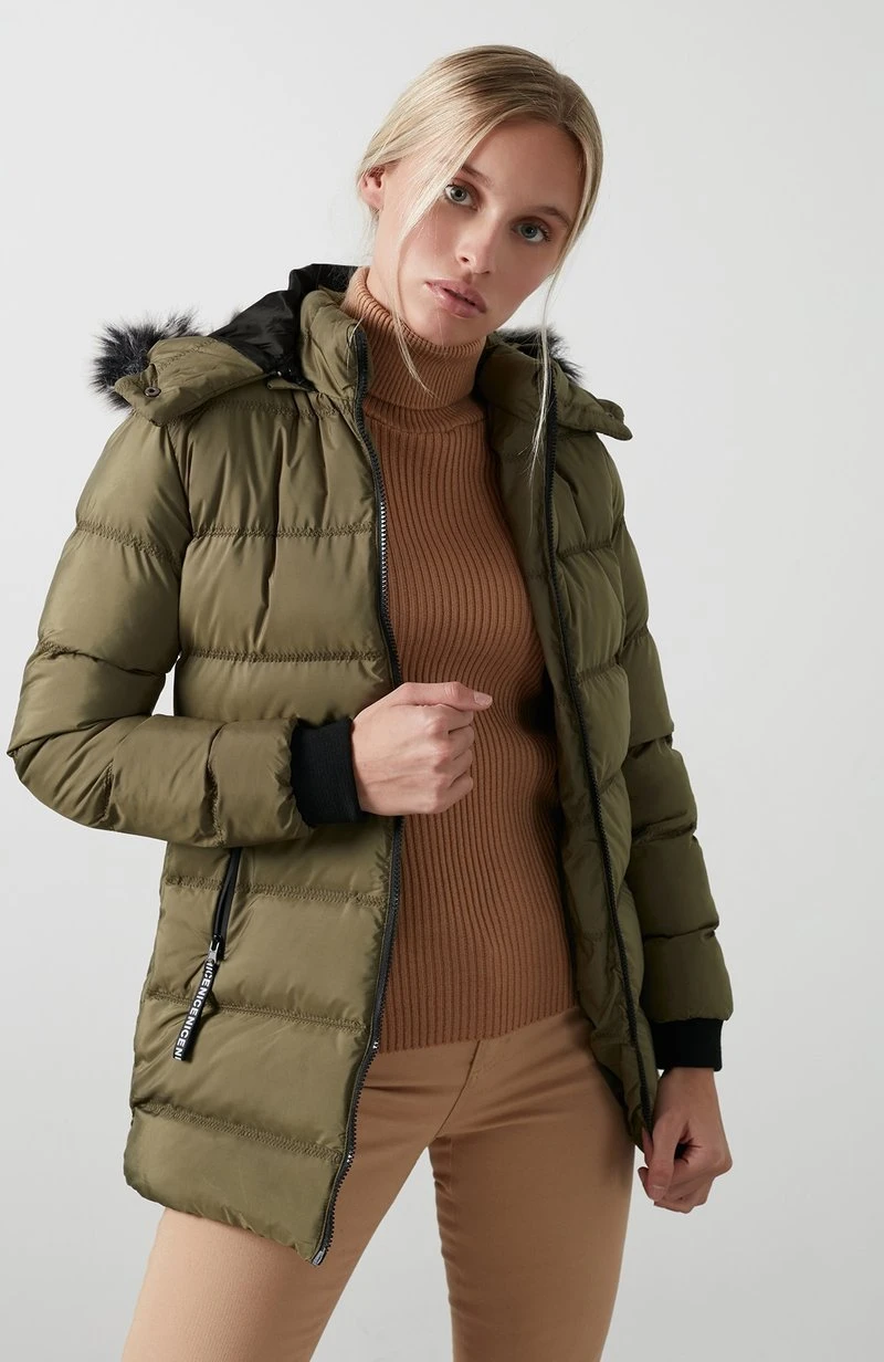 LELA Abrigo De Invierno - Khaki , Mujer 1 LELA Abrigo De Invierno - Khaki , Mujer