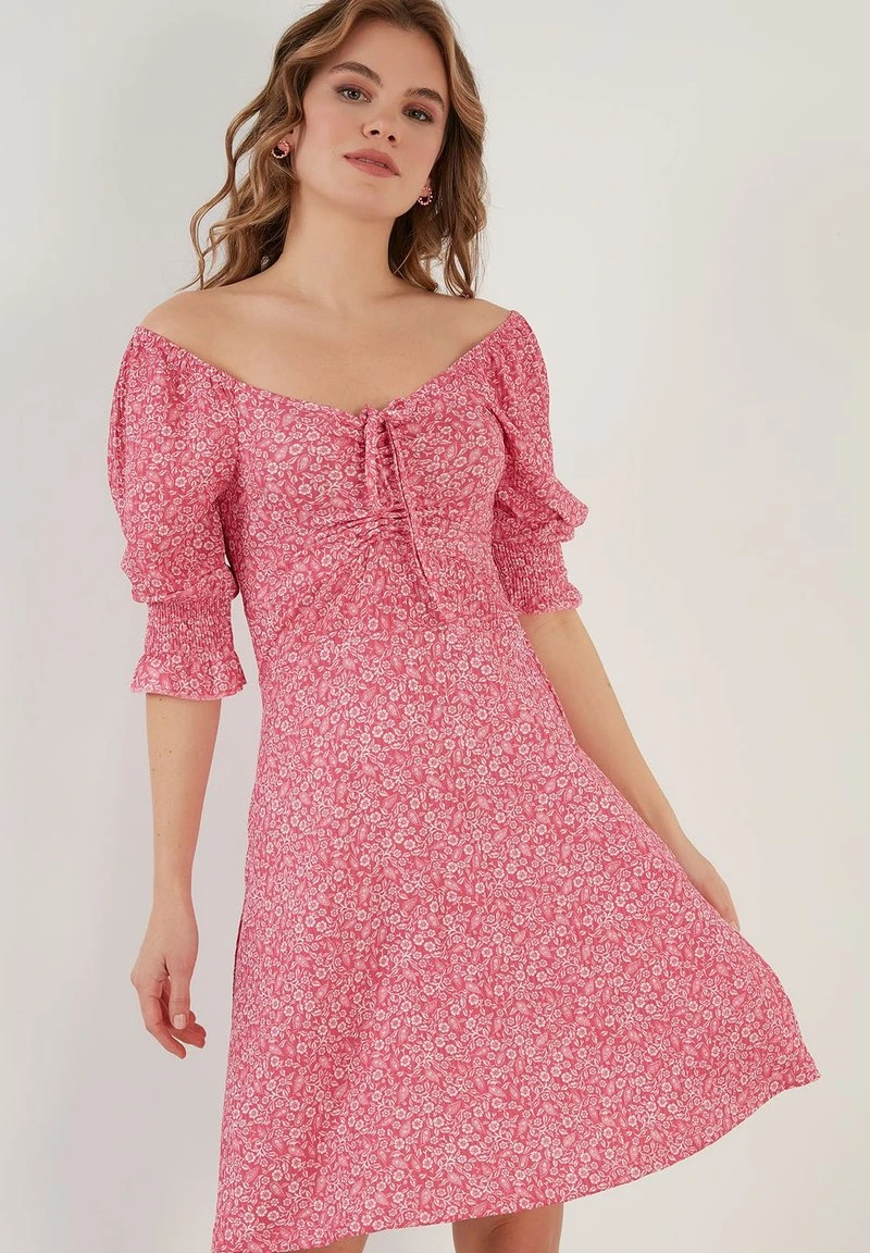 LELA Vestido Informal - Fuchsia , Mujer 1 LELA Vestido Informal - Fuchsia , Mujer