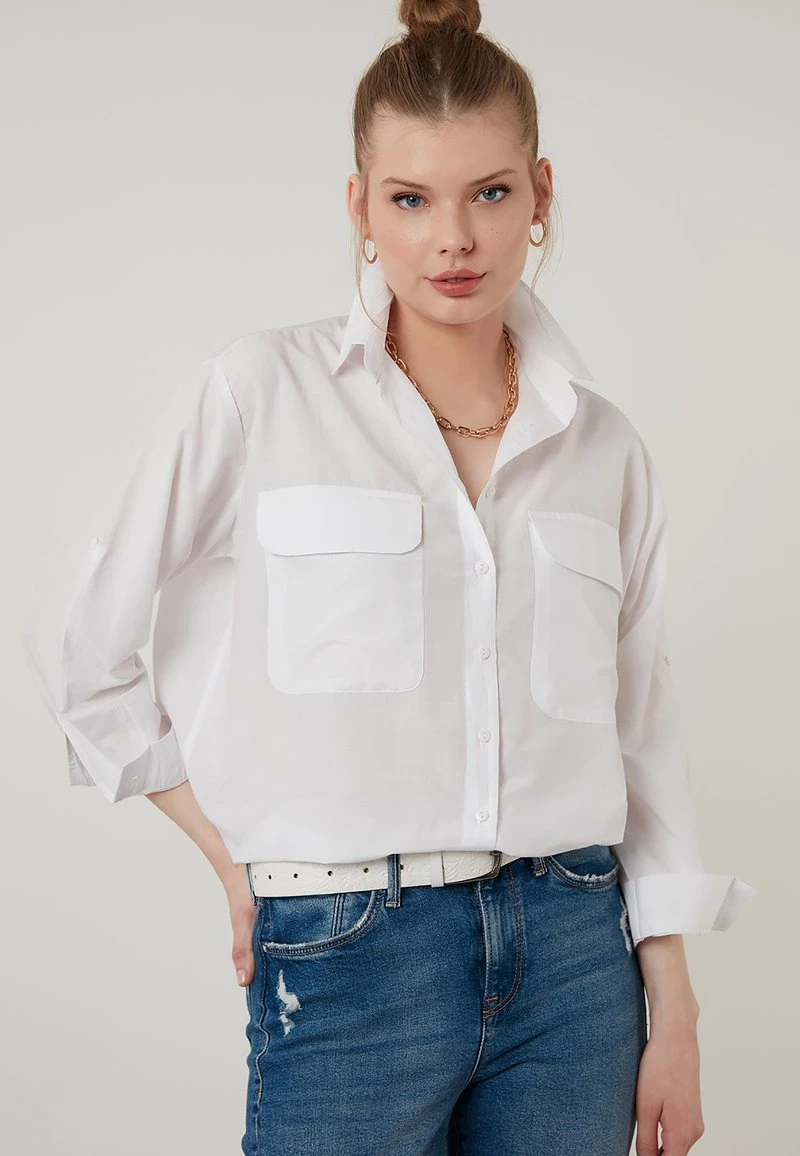 LELA REGULAR FIT - Camisa - White , Mujer 6 LELA REGULAR FIT - Camisa - White , Mujer - Imagen 6