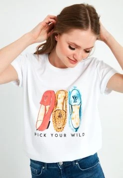 LELA Camiseta Estampada - White , Mujer -LELA Tienda 7aae1e399bd24c4da6d2f35332c5551b