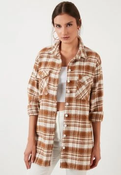 LELA Camisa - Camel , Mujer