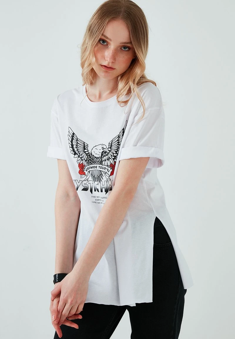 LELA Camiseta Estampada - White , Mujer 1 LELA Camiseta Estampada - White , Mujer