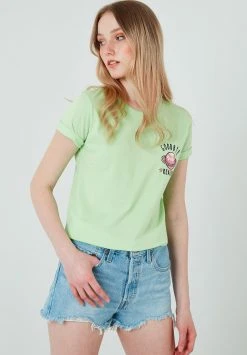 LELA REGULAR FIT - Camiseta Estampada - Green, Mujer