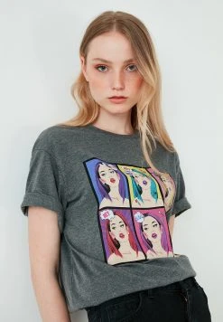 LELA Camiseta Estampada - Anthracite Melange , Mujer 8 LELA Camiseta Estampada - Anthracite Melange , Mujer -LELA Tienda 818f5a3f4bfb47739c3811e9a0ae6a43