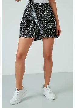 LELA FLOWERED - Falda Acampanada - Black-white, Mujer -LELA Tienda 8440f314f06145eba4e8992e8239b992