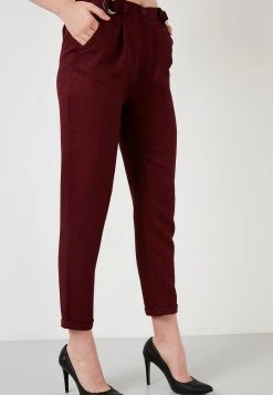 LELA HIGH WAIST TROUSERS - Pantalones - Bordeaux , Mujer 7 LELA HIGH WAIST TROUSERS - Pantalones - Bordeaux , Mujer -LELA Tienda 85dea8690a8344c9b69a0362b19cc23d