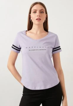 LELA Camiseta Estampada - Lilac , Mujer