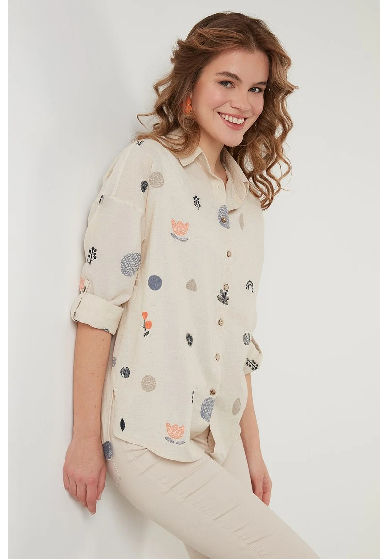 LELA Camisa - Stone Colored , Mujer 4 LELA Camisa - Stone Colored , Mujer - Imagen 4