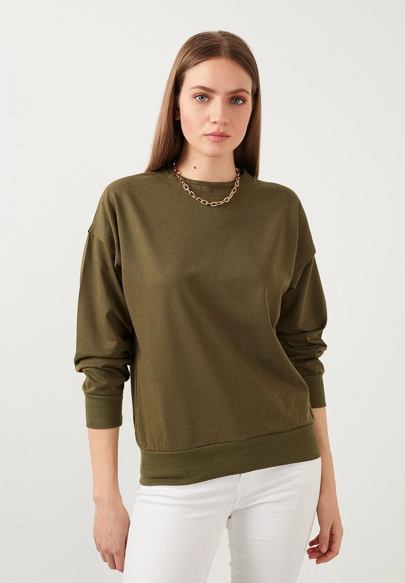 LELA SLIM FIT - Sudadera - Khaki, Mujer 1 LELA SLIM FIT - Sudadera - Khaki, Mujer