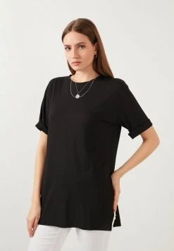 LELA OVERSIZE CREW NECK SLIT DETAILED - Blusa - Black , Mujer -LELA Tienda 87ae5288f6c6427ea3dd7fc7864793fb