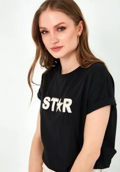 LELA Camiseta Estampada - Black , Mujer -LELA Tienda 89c2283b864f4483bd304dfae3601fe0