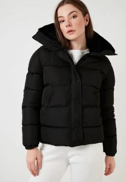 LELA HIGH COLLAR INFLATABLE - Chaqueta De Invierno - Black, Mujer