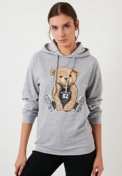 LELA Jersey Con Capucha - Grey , Mujer