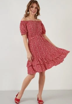 LELA Vestido Informal - Red, Mujer -LELA Tienda 8d3fb5c54c9c46538a5e149cba48b534