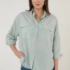 LELA Camisa - Grass Green, Mujer
