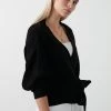 LELA V NECK - Jersey De Punto - Black, Mujer