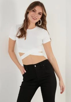 LELA SLIM FIT - Camiseta Estampada - Ecru , Mujer -LELA Tienda 9210afaf54864c0686871fe9763e5878