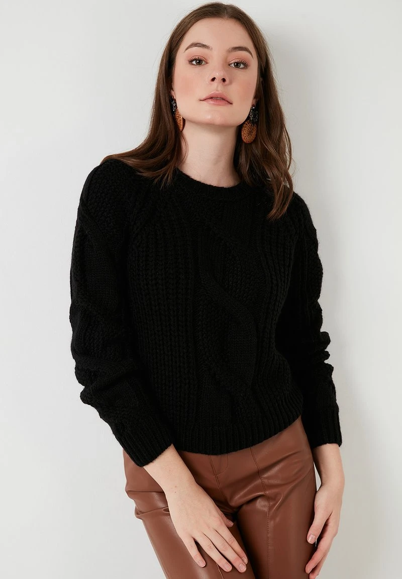 LELA CREW NECK JUMPER 4615106 - Jersey De Punto - Black , Mujer 1 LELA CREW NECK JUMPER 4615106 - Jersey De Punto - Black , Mujer