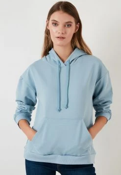 LELA BACK PRINT - Jersey Con Capucha - Ice Blue , Mujer