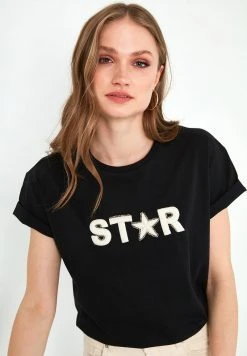 LELA Camiseta Estampada - Black , Mujer -LELA Tienda 987b10faf81f4aacbde69e7cdf4c051a