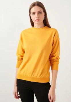 LELA SLIM FIT - Sudadera - Yellow , Mujer