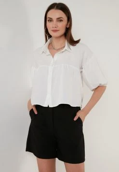 LELA LOOSE FIT - Camisa - Ecru , Mujer