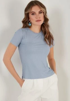 LELA Camiseta Estampada - Baby Blue , Mujer