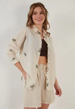 LELA Camisa - Stone Colored, Mujer -LELA Tienda 9c0662b75d844367ab624e3337707bb6