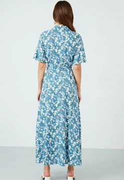 LELA SLIT - Vestido Camisero - Blue , Mujer -LELA Tienda 9e3cf434a0a344999787be2e6f1140b9