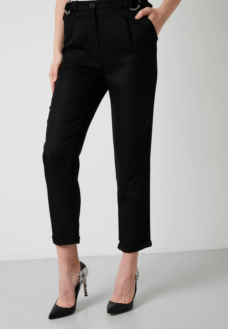 LELA HIGH WAIST TROUSERS - Pantalones - Black, Mujer 4 LELA HIGH WAIST TROUSERS - Pantalones - Black, Mujer - Imagen 4