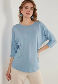 LELA Camiseta De Manga Larga - Baby Blue , Mujer