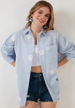 LELA REGULAR FIT - Camisa - Blue , Mujer