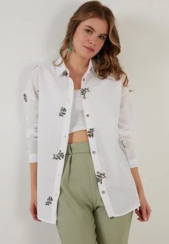 LELA OVERSIZED - Camisa - White , Mujer