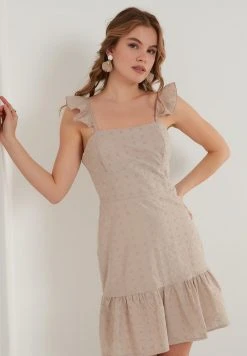 LELA Vestido De Cóctel - Stone Colored , Mujer