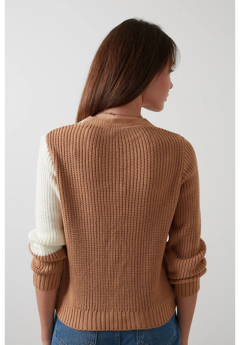 LELA Chaqueta De Punto - Camel Ecru , Mujer 2 LELA Chaqueta De Punto - Camel Ecru , Mujer - Imagen 2