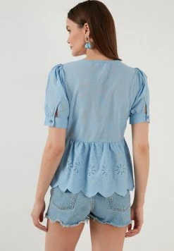 LELA REGULAR FIT - Blusa - Blue , Mujer -LELA Tienda aaa00283b3c94408921507624bc5967b