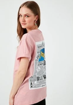 LELA Camiseta Estampada - Dusty Rose Color , Mujer