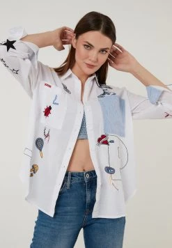 LELA REGULAR FIT - Camisa - White , Mujer 8 LELA REGULAR FIT - Camisa - White , Mujer -LELA Tienda acb5e95f13d94619a95de431bc8c7363