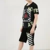 LELA REGULAR FIT T-SHIRT AND SHORTS - Shorts - Black, Niños