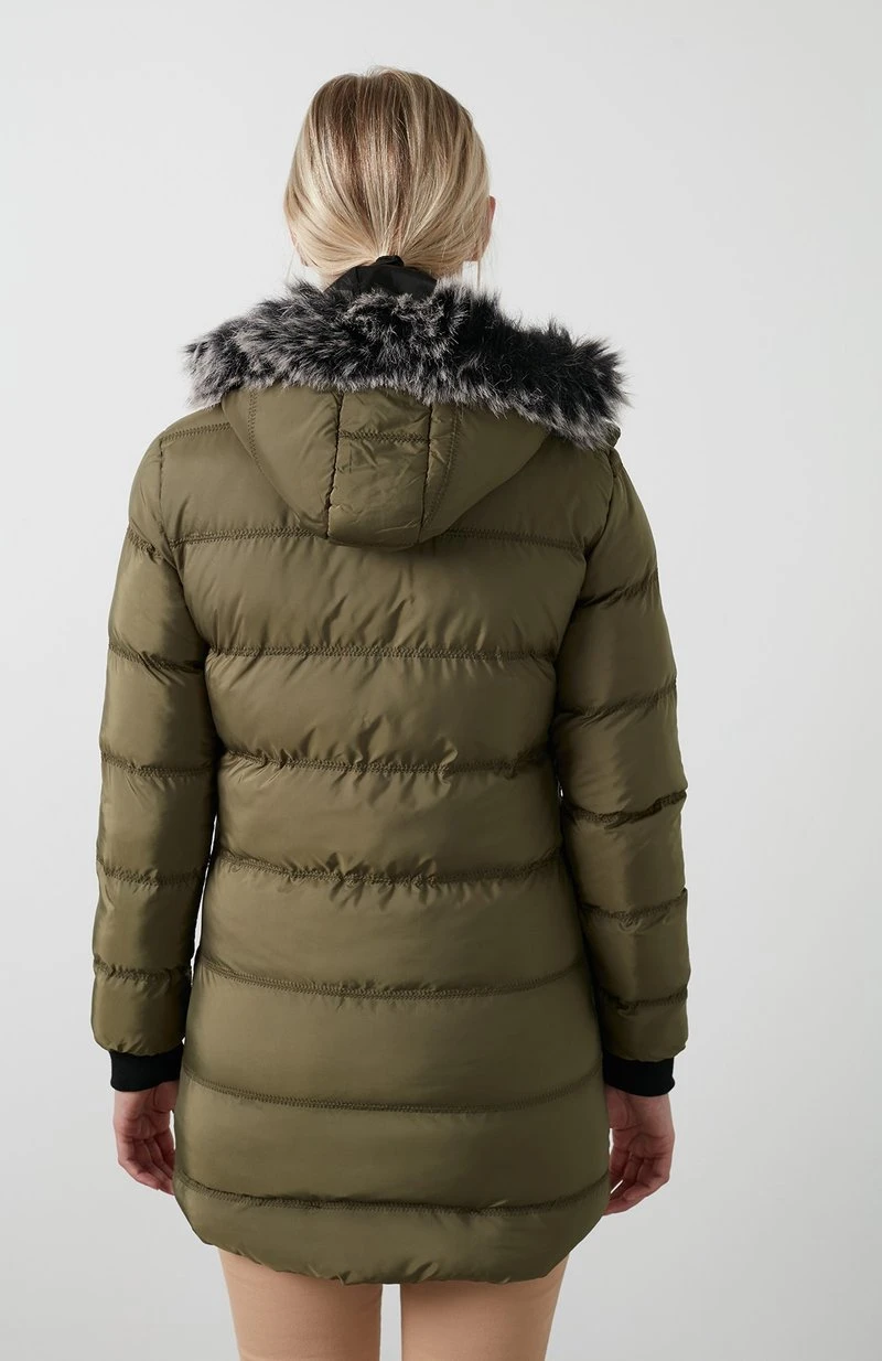 LELA Abrigo De Invierno - Khaki , Mujer 2 LELA Abrigo De Invierno - Khaki , Mujer - Imagen 2