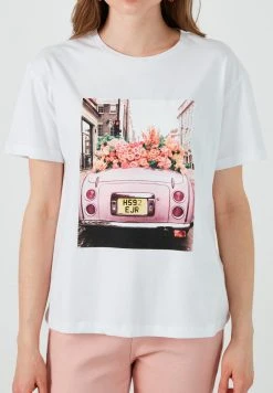 LELA Camiseta Estampada - White , Mujer -LELA Tienda b11c7db195ca4fa5b2a509af1ff22101
