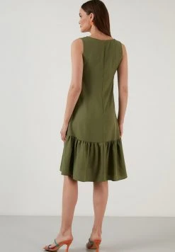 LELA REGULAR FIT MIDI - Vestido Informal - Khaki , Mujer -LELA Tienda b26fbcb861ef4cc7989c52413e93e4a2