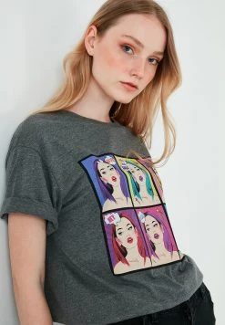 LELA Camiseta Estampada - Anthracite Melange , Mujer 9 LELA Camiseta Estampada - Anthracite Melange , Mujer -LELA Tienda b6760e98551549efbd35a78ab972b0db