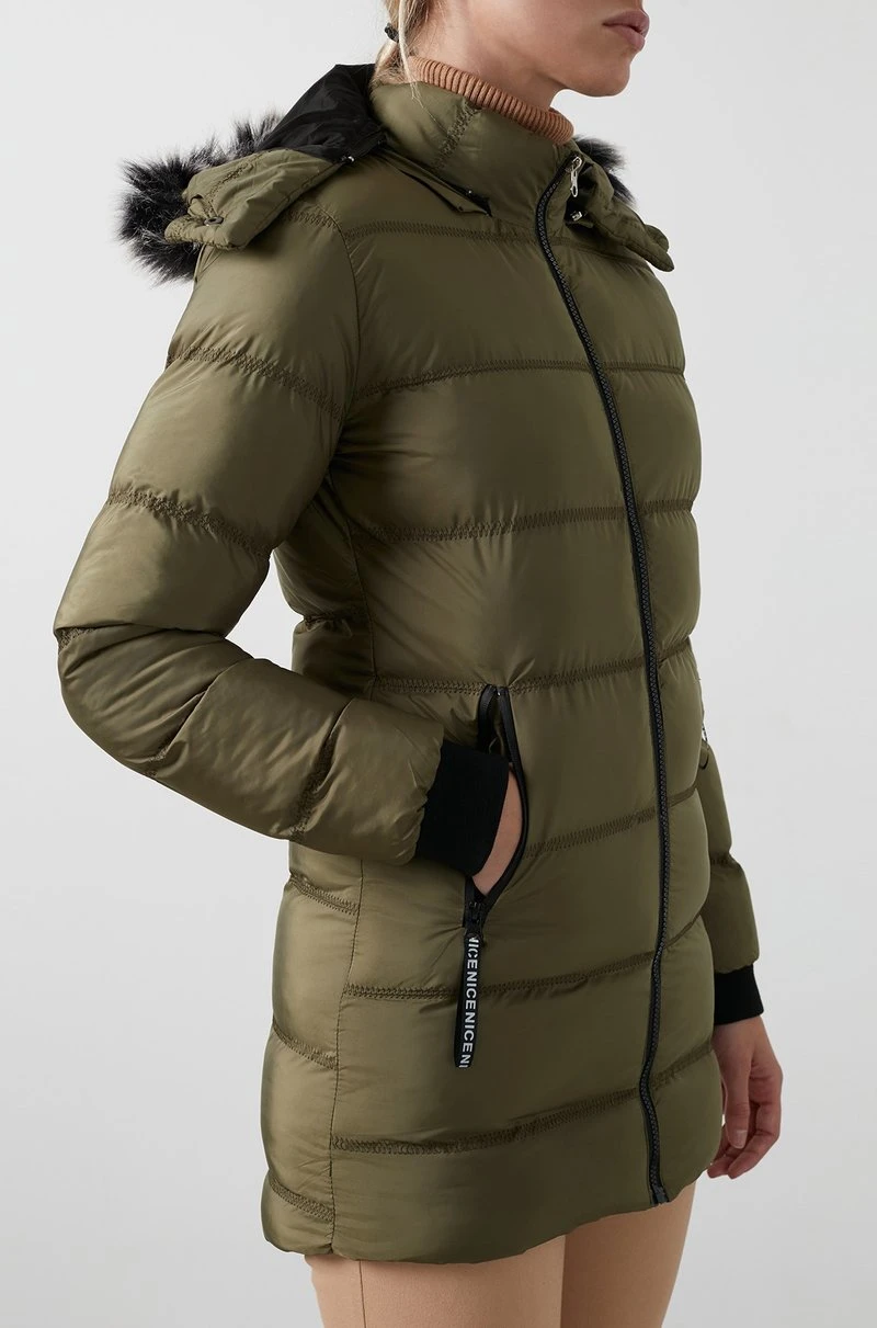LELA Abrigo De Invierno - Khaki , Mujer 4 LELA Abrigo De Invierno - Khaki , Mujer - Imagen 4
