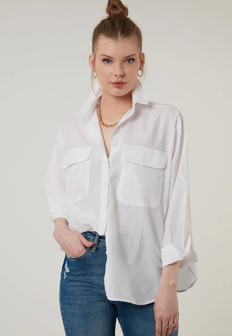 LELA REGULAR FIT - Camisa - White , Mujer 1 LELA REGULAR FIT - Camisa - White , Mujer