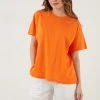LELA Camiseta Básica - Orange Color , Mujer